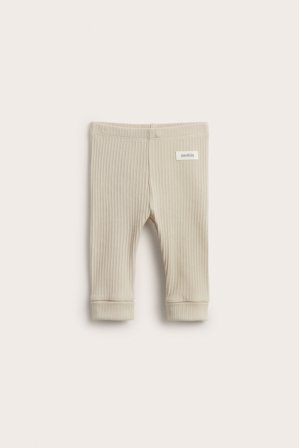 Newbie | Ribbade leggings | Beige