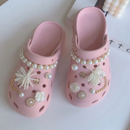 14 stk. 3D træsko sandaler pynt, sko charms, søde sko pynt til træsko sko sandal armbånd DIY