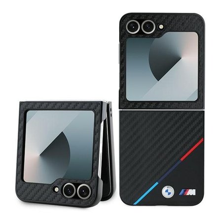BMW Carbon Tricolor kotelo Samsung Galaxy Z Flip 6 - musta