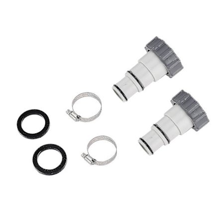 Adapter för slang till pool, Intex pumpersättningsanslutningssats 1,25""-1,5"" gängade klämmor med gummiplatta för sandfilterpump, klorgenerator