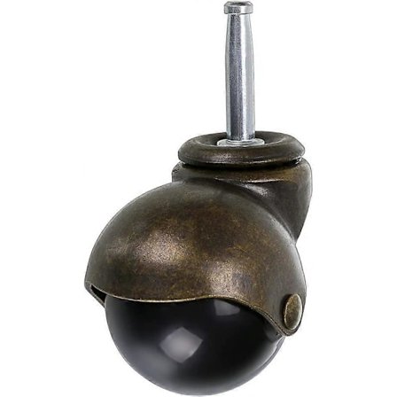 50mm Bronsfärgat Kulhjul, Möbelhjul med Hylsor, Rundade Kulhjul med Broms, Ersättning för Möbler, Soffor, Stolar, Skåp, Set om 4