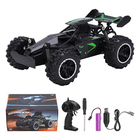 1:18 Skala 2.4GHz Fjernstyrt Høyhastighets RC Bil Elektrisk Leketøybil for Barn Voksne Svart