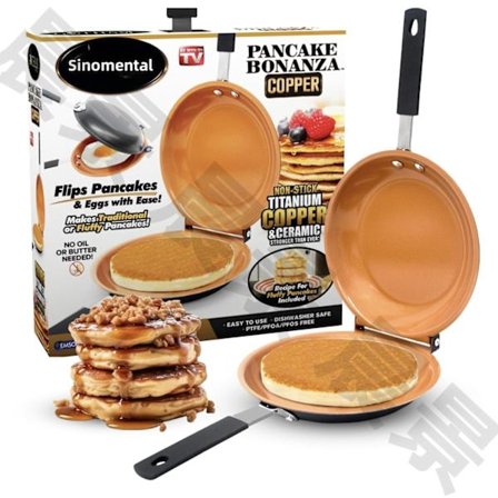 Dobbeltsidig kakeform, sammenleggbar stekepanne, røykfattig egg- og biffstekepanne, frokostpanne