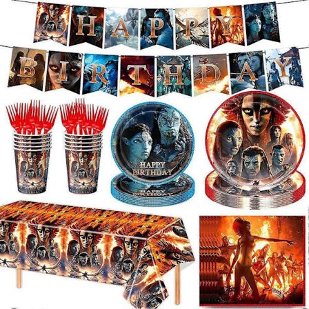Avatar The Way of Water Festsæt Papirtallerkener Kopper Dug Dekorationer
