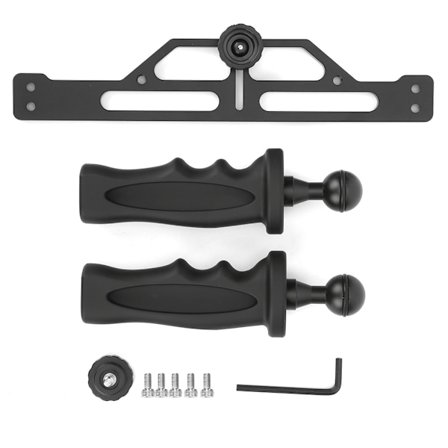 Aluminiumlegerings Dobbelt Håndholdt Greb Dykkerlygte Beslag Undervands Sport Kamera Holder Stabilisator