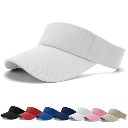 Solskjerm caps - Dame ponni baseball caps, vasket utendørs truckerhatt ensfarget pappa caps, justerbar twill golf tennis skjerm capser for menn