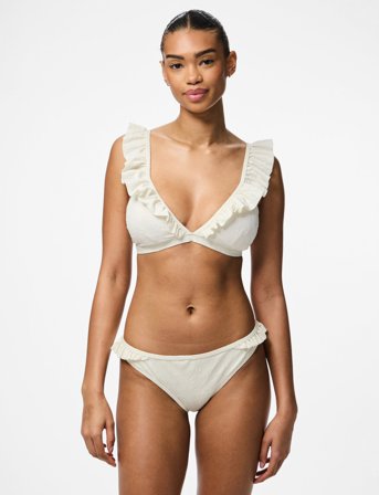 Pieces Pclada Bikini Brief Sww Bc - White - S