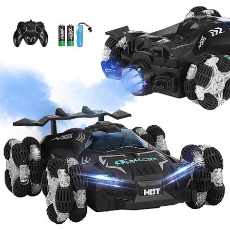 Kaukosäädöllä ohjattava auto, RC-auto valoilla ja musiikilla ja suihkulähteellä, 1:12 mittakaavassa, kaukosäädöllä ohjattava RC-kuorma-auto, 