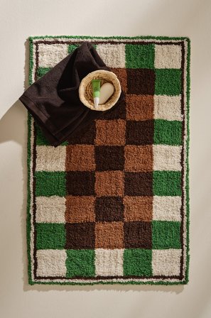 Jotex - Badematte Bomull Brun/grønn/naturhvit MAY - Kjøp Baderomsmatter hos Jotex