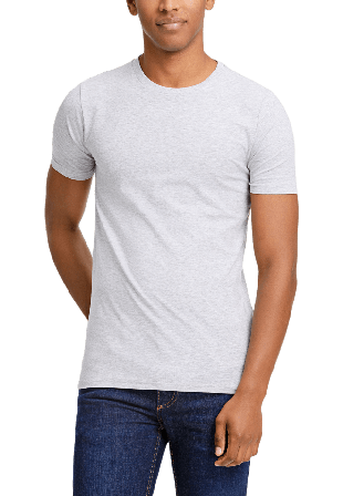 Lindbergh Mens Stretch Crew Neck Tee Överdelar Herr Grå XXL