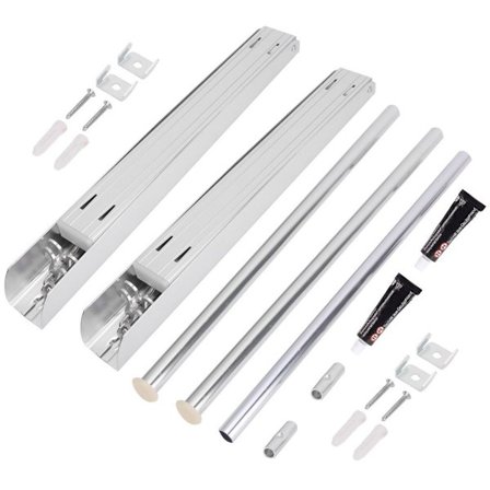 120cm Stång Rymd Aluminium Dubbel Fäste Retractable Kläder KLB