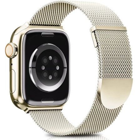 Armbånd Kompatibel med Apple Watch Armbånd 40mm 41mm 38mm til Kvinder/Mænd, til iWatch Serie 8 7 6 SE 5 4 3 2 1, Champagne Guld