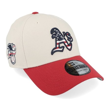New Era - Bege flexfit Boné - MLB24 July4 39THIRTY Stone/Red Flexfit @ Hatstore
