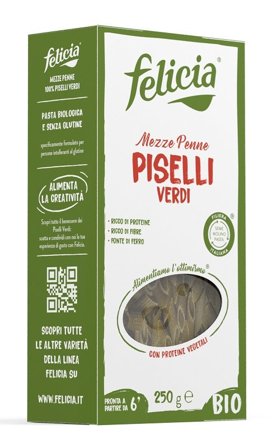 Felicia Bio Mezze Penne Piselli Verdi 250 g