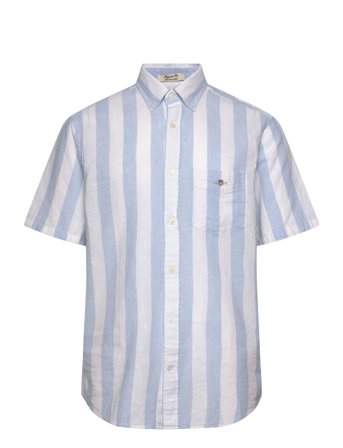 GANT | Reg Cotton Linen Stripe Ss Shirt | M
