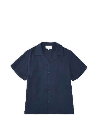 NORVIE Krinklad skjorta MARLON Skjortor Blå M