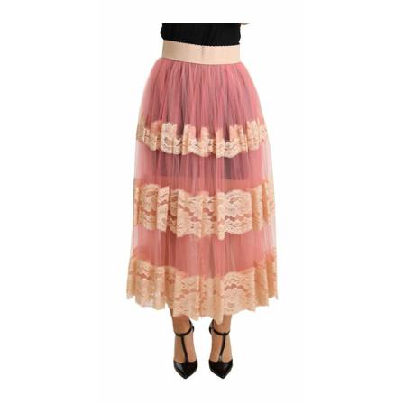 Dolce & Gabbana Maxi Roks , Roze , Dames , Maat: S Maxi Rokken