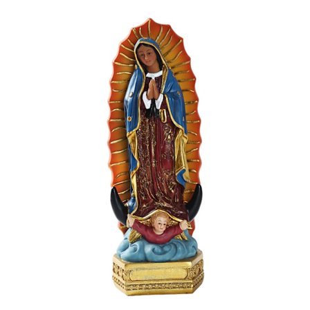 Stilig Vår Frue av Guadalupe Mexico Jomfru Maria Statue Ornament Tilbehør