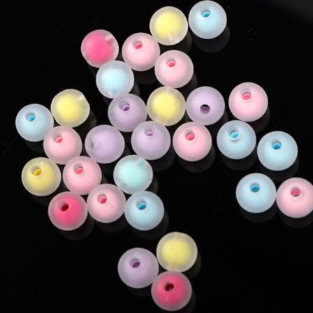 150 st 8MM Akrylpärlor 6 färger runda pärlor