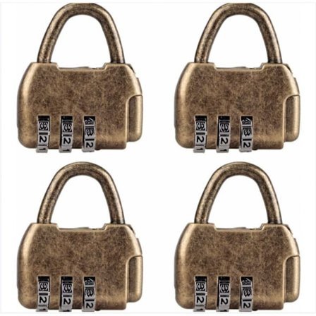 Mini Retro Kombinationslås för Dagbok, Bagage, Vintage Kodlås