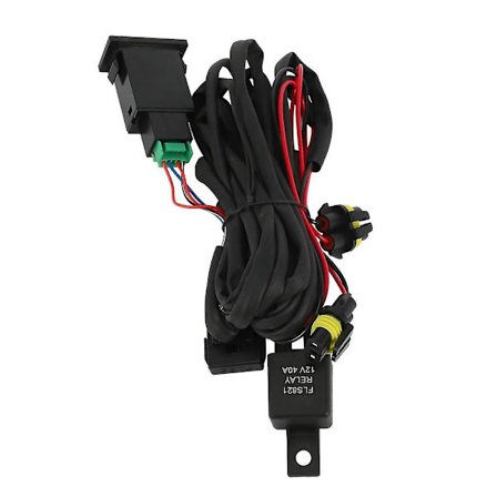 Johtosarjan pistokkeet, johdot + kytkin LED-ilmaisimilla, relekaapeli sumuvaloille