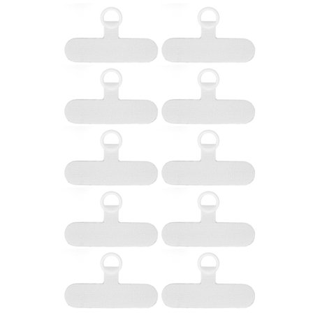 10 kpl Puhelimen Kiinnityslenkki Yleiskäyttöinen Puhelimen Nauhapaikka Ilman Liimaa Useimmille Älypuhelimille Estää Putomisen Valkoinen