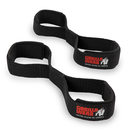 Gorilla Wear Gear Figure 8 Lifting Straps Svart