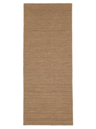 Tapis De Laine Uni Handloom Flat Marron Clair Corridor Petit