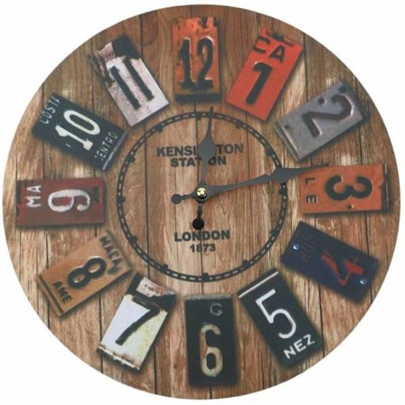 Europeisk tre gammeldags klassisk retro mote veggklokke stue dekorasjon veggdekor Saat hjem veggur gave