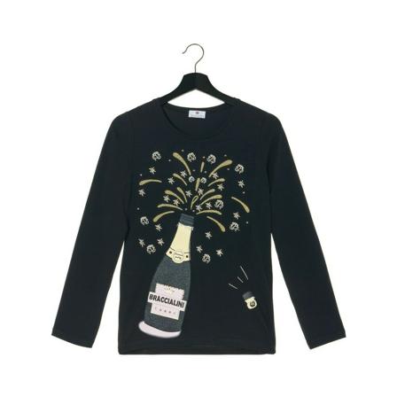 Braccialini, Long Sleeve Tops Czarny, Kobieta, Rozmiar: L