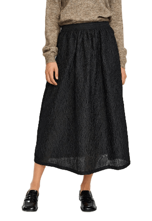Soft Rebels Sradi Midi Skirt - Black Kjolar Dam Svart M