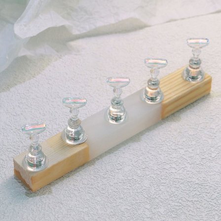 Logg Nail Stand Nail Art Practice Base HVIT