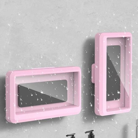 360° Roterande Vattentätt och Anti-im Mobiltelefonfodral för Badrum Dusch Telefonhållare Vattentät Kan Användas i Duschen