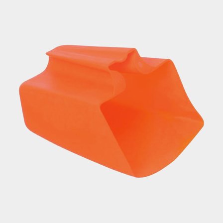 Vylévací lopatka s rukojetí, měkký plast, oranžová