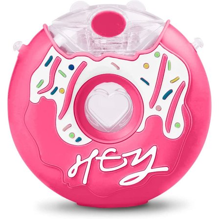 380ml Donut Pink Vandflaske med Sugerør til Børn, BPA-fri & Le