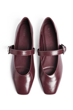 NA-KD Ballerinaskor med banddetalj - Lågskor - Burgundy - EU 40