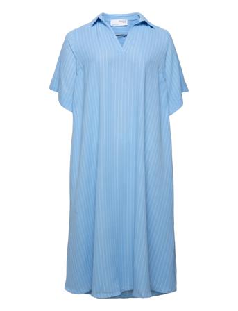 Slfrhonda 2/4 Midi Dress M Curve Blue Seleted Femme Curve