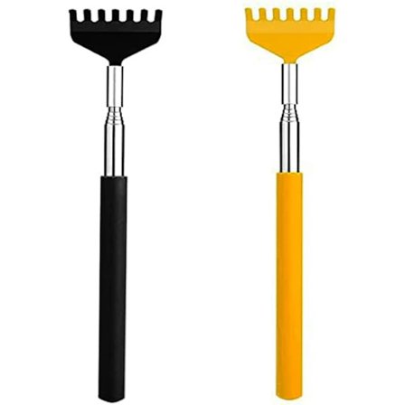 2-delt rygkløer med gummibelagt håndtag, teleskopisk rustfri