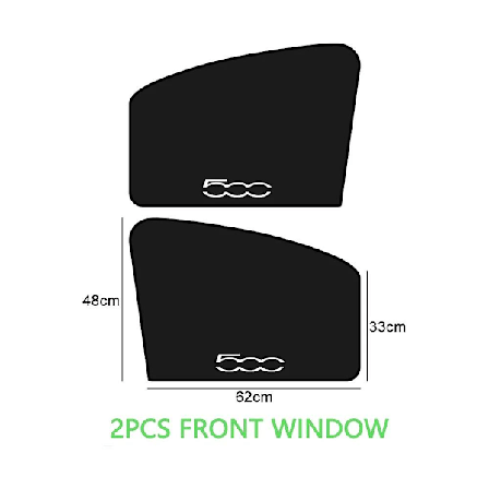 For Fiat 500 500C 2012 500X 500L Abarth 695 Magnetiske Bilsidesolskjermer Foran Bak Solskjerm Biltilbehør~21112