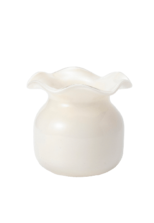 Åhléns Home Glasvas FLORA Vaser Vit ONESIZE