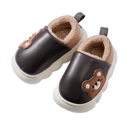 Fleecefoder För Flickor Vintervarma Skor Round Toe House Slipper