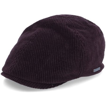 Stetson - Lila flatcap Keps - Duck Cap Cord Purple Flat Cap @ Hatstore