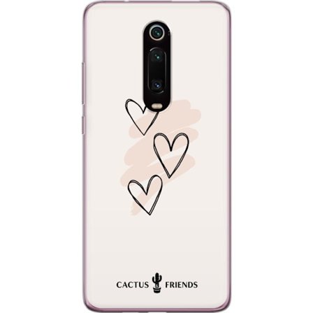 Kompatibelt Mobildeksel til Xiaomi Xiaomi Mi 9T Pro Cactus and Friends - Soft Romance Sketch