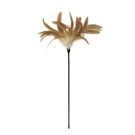 Feather Catkins Tofs Leksak Kattunge Rolig Färgglad Rod Cat Wand Leksak Pet Catkins Interactive Stick Pet Cat Chasing Supplies