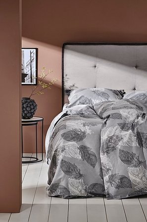 Jotex - Dekbedovertrek Van Satijn Organisch Grijs Grijs - FANNY - Koop Dekbedovertrek bij Jotex