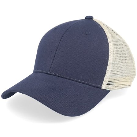 Wei - Blauw trucker Cap - Wilja Blue/Beige High Crown Trucker Cap @ Hatstore