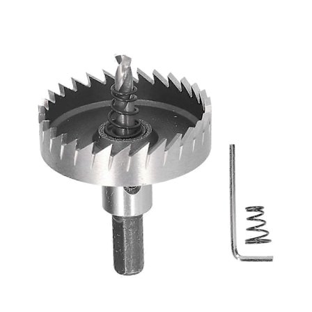 Reikäsaha High?Speed 53mm Aukko Teräs Reikäsaha Jousiheksagoniavaimella Metallin Paksujen Levyjen Alumiiniseoksen Poraamiseen FHD