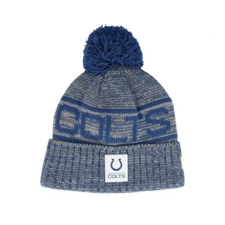 New Era - NFL Blau pom Mütze - Indianapolis Colts NFL 25 Sideline Cold Weather Sport Knit Navy/Grey Pom @ Hatstore
