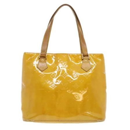 Louis Vuitton Vintage, Beige Leather Louis Vuitton Houston Geel, Dames, Maat:ONE Size