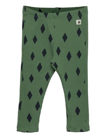 Leggings Basic Rib Aop Leggingsit Vihreä Lindex